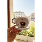 Ceresshop Öğretmenler Günü Hediyesi –elyapımı Harf Charmlı Fincan(Sipariş Sonrası Harf Için Mesajla Belirtinz) - 1 Adet - 240 ml