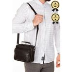 CERFF LEATHER CLUP Cerffleather Clup Omuz Askılı Erkek Deri Kasalı Çanta(ORTA)15,5 *19,5 Cm)
