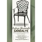 Ceritti Ferforje Görünümlü Plastik Tek Siyah Sandalye, Bahçe, Balkon ve Dış Mekanda Kullanılabilir, 2 Yıl Garantili, 150 kg Taşıma Kapasiteli, Plastik Tek Sandalye - Yuvarlak