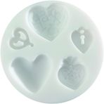 Cernit Silikon Polimer Kil Kalıbı Hearts CE95115