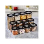 Ceronni Bonny Erzak Saklama Kabı 12LI Set 1,8 Lt 1 Lt 600 ml Siyah