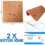 Cerrahi Dikiş Atma Seti 2 Adet Iğne Iplik Hediye Kesik Dikiş Eğitim Seti 19X18 cm
