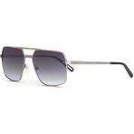 Cerruti 1881 Cr 80001 C3 Geometrik Erkek Güneş Gözlüğü - Metal Gri