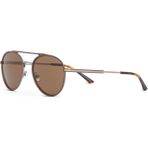 Cerruti 1881 Cr 80084 C2 Kahverengi Pilot Erkek Güneş Gözlüğü - Kahverengi - Metal