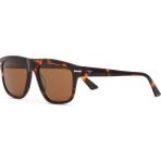 Cerruti 1881 Cr 80086 C2 Havana Dikdörtgen Erkek Güneş Gözlüğü - Gümüş - Kahverengi