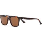 Cerruti 1881 Cr 80088 C2 Havana Dikdörtgen Erkek Güneş Gözlüğü - Gümüş - Kahverengi