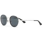 Cerruti 1881 Cr 80093 C1 Silver Oval Erkek Güneş Gözlüğü - Gümüş - Siyah