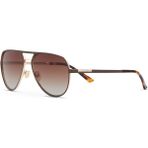 Cerruti 1881 Cr 80099 C2 Havana Pilot Erkek Güneş Gözlüğü - Altın - Kahverengi