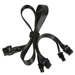Certusfun Corsair için PCIE Kablosu, Thermaltake için 65 cm 8 Pinli Çift 6+2 Pinli PCIE Güç Kablosu, ARESGAME Modüler Güç Kaynağı için Erkekten Erkeğe GPU Kablosu (65 cm + 15 cm)