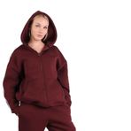 Cervus Elora Kadın Oversize Kapşonlu Sweatshirt & Jogger Eşofman Takımı (Bordo, L)