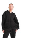 Cervus Elora Kadın Oversize Kapşonlu Sweatshirt & Jogger Eşofman Takımı (Siyah, S)