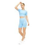 cervus Seamless Toparlayıcı Tayt ve Kısa Kol Büstiyer Spor Alt-Üst Takım