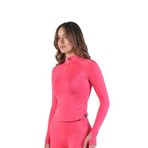 Cervus Vistara Kadın Seamless Long Sleeve Yarım Fermuarlı Spor Ceket (Pembe, M)