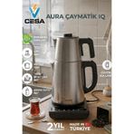 cesaa elektirik Aura Çaymatik Iq Konuşan Çay Makinesi YENİ NESİL İNOX AKILLI ÇAYCI