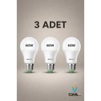Cesaa Elektrik Novo 9W LED Ampül Beyaz Işık 6500K 60W - üçlü