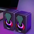 Çeşithane 2.0 USB Mini Hoparlör – 1+1 Stereo PC Speaker, Kablolu Masaüstü Ses Sistemi, Laptop & Bilgisayar Uyumlu, Kompakt Güçlü Ses