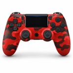 Çeşithane Doubleshock 4 Kablosuz Oyun Kolu – PS4 / PC/Android Uyumlu, Bluetooth Gamepad, Titreşimli, Touchpad & Gyro Sensörlü Kontrolcü (Kırmızı Kamuflaj)