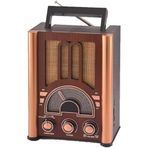 Çeşithane NS-6618BT Retro Bluetooth Hoparlör FM AM SW 3 Bant Radyo Taşınabilir Kablosuz Hoparlör USB TF Kart Destekli Şarjlı Nostaljik Müzik Kutusu