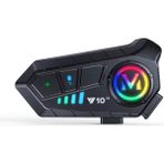 Çeşithane Y10 2x Motosiklet Kask Kulaklığı – 300M Interkom, Su Geçirmez Bluetooth Kulaklık, Aı Sesli Asistan Destekli, Çiftli Interkom Seti - Siyah