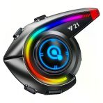 Çeşithane Y21 Renkli Işıklı Motosiklet İnterkom - Dahili Fm Radyolu, Bluetooth 5.3 Teknolojili, Rgb Aydınlatmalı Ve Su Geçirmez Kask İçi Kulaklık Seti
