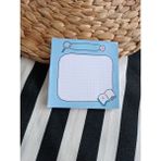 Çeşitli Figürler Desenli Memopad Not Defteri Bloknot Çek Kopar Defter - Bebe Mavisi