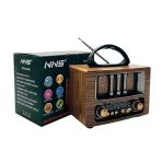 Çeşittech Ns-6638Bt Ahşap Tasarım Retro Radyo - Am/Fm/Sw 3 Bantlı, Bluetooth Kablosuz Müzik Akışı Ve Aux Girişli Taşınabilir Nostaljik Müzik Kutusu
