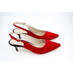 Çeşme Slingback Heels (Kırmızı Siyah, EU Ayakkabı Beden Sistemi, Yetişkin, Kadın, Sayısal, Orta, 40)
