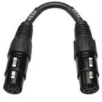 CESS-245-4i Dengeli 4-Pin XLR Dişiden Dişiye, Kulaklık Ses Bağlantısı/Cinsiyet Değiştirme Kablosu, Tek (4 inç)