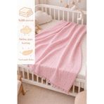 CESSTORE %100 Pamuk 4 Kat Müslin Bebek Pikesi, Nefes Alan Yumuşak Dokulu Bebek Örtüsü, 100x130 cm