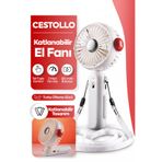 Cestello Katlanabilir Turbo Üflemeli Boyun Askılı Fan 3 Güç Kademesi Dayanıklı Mini El Masa Fanı Vantilatör