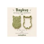 CESTOPİENO Baykuş Çok Amaçlı Hamur Şekillendirici 7x9 cm | Kurabiye, Şeker Hamuru, Seramik, Polimer Kil ve Oyun Hamuru Kalıbı(Karışık Renk)