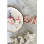 Cestopieno Bebek Ve Biberon Pembe 2'li Set Hamur Şekillendirici/kurabiye Kalıbı/seramik/polimer Kil/şeker