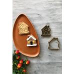 Cestopieno Gold Kar Taneli Ev Hamur Şekillendirici/Kurabiye Kalıbı/Seramik Kalıbı / 7x8 Cm