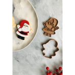 Cestopieno Mutlu Noel Baba Hamur Şekillendirici / Yılbaşı Kurabiye Kalıbı / 8x9 cm /karışık Renk