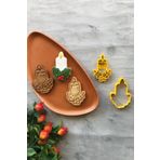 Cestopieno Sarı Kokina Çiçekli Mum Hamur Şekillendirici/Kurabiye Kalıbı/Seramik Kalıbı / 6x9 cm