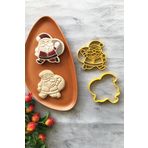 Cestopieno Sarı Torbalı Noel Baba Hamur Şekillendirici/Kurabiye Kalıbı/Seramik Kalıbı / 9x9 cm
