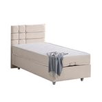 Cesur 120x200 cm Krem Almada Baza ve Başlık Seti