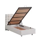 Cesur 90x190 cm Beyaz Almada Baza ve Başlık Seti