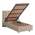Cesur 90x200 cm Bej Almada Baza ve Başlık Seti