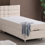 Cesur 90x200 cm Krem Almada Baza Başlık ve Letto Yatak Seti
