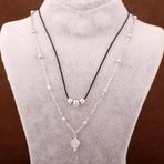 Cesur Kadın Figürlü Choker Gümüş Kolye 3450