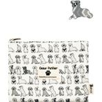 Cesur Patiler Köpek Desenli Makyaj Çantası Portföy & Clutch Çanta 24CMX19CM - 24 x 19 cm - Antrasit - Siyah - Gri