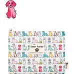 Cesur Patiler Köpek Desenli Makyaj Çantası Portföy & Clutch Çanta 24CMX19CM - 24 x 19 cm - Beyaz - Renkli