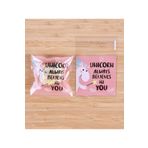 ÇET PACK 50 ADET ALWAYS UNICORN DESENLİ ŞEKER POŞETİ BABY SHOWER DOĞUM GÜNÜ NİKAH ŞEKERİ HEDİYE PAKETİ 10X7