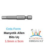 CETA FORM CB/1915 Çelik Bits Alyan Uç 1.5 mm x 50 mm