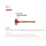 Ceta Form L12-30 30 mm 280 mm Plastik Kafalı Çekiç
