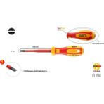 Ceta Form Slimline 4 x 100 mm 1000 Volt Vde Izoleli Düz Tornavida G01S-040-100