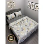 Çetin Home Çetinhome Çarşafı Lastikli Çift Kişilik Nevresim Takımı Kış Masalı - 200 x 235 cm - Koyu Gri - Açık Gri