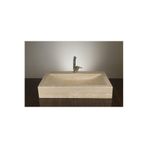 ÇETİNEL MARBLE Doğal Traverten Köşeli Bej Mermer Lavabo Mermer Eviye