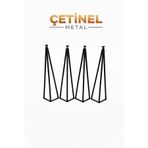 ÇETİNEL METAL Firkete Metal Orta Sehpa Ayağı Masa Ayağı 4 Adet (42 CM)